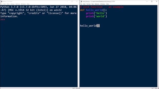 Python Programming Tutorial Part 1: void functions and function calls смотреть онлайн