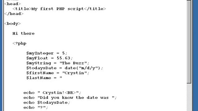 PHP & MySQL (Course 05 Intro to Variables) смотреть онлайн