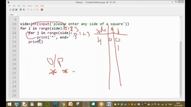 To print square star pattern in Python | Python Programs with Example смотреть онлайн