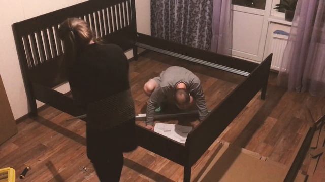 Кровать иданэс - икеа - матрас ховог - дно лонсет - сборка смотреть онлайн