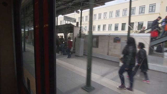 Greece, Athens, train ride from Attiki to Piraeus смотреть онлайн