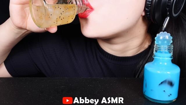 ASMR RAINBOW DRINKS *GIANT BOBA BUBBLE TEA JELLY EATING SOUNDS, 신기한 물 먹방 DRINKING SOUNDS, MUKBANG смотреть онлайн