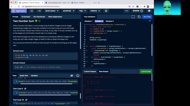 Array sorting method and Two Number Sum смотреть онлайн