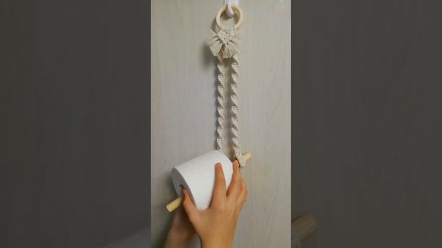 Держатель для бумаги в технике макраме смотреть онлайн