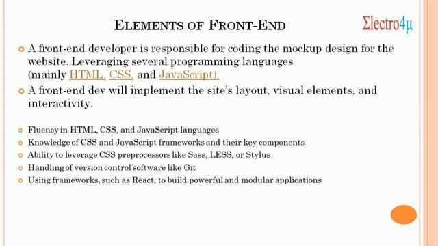 Element of front end development HTML CSS JAVA Script - How to become Front End Web Developer смотреть онлайн