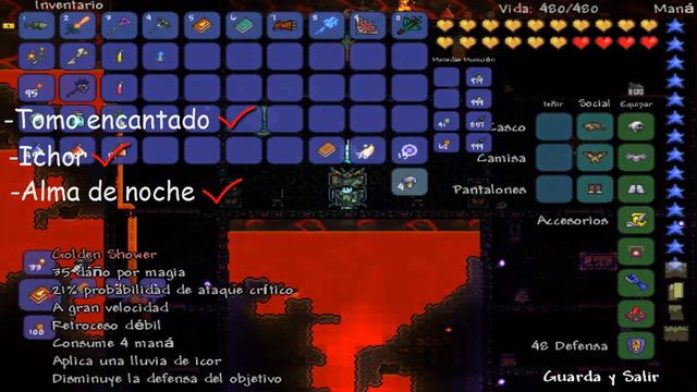 Terraria | Como hacer el libro 'Golden shower' смотреть онлайн