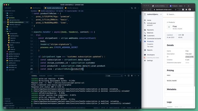 Update User Role (When Subscription Changes) - Using Stripe Webhooks E- 9 | Khaled Garbaya смотреть онлайн