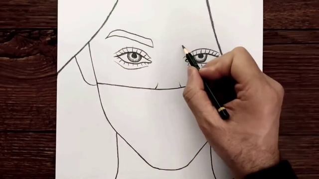 Рисунок грустной девушки в маске смотреть онлайн
