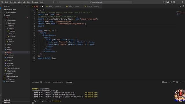 Bài 3: Sử dụng react router dom, tạo layout - phần 2 смотреть онлайн