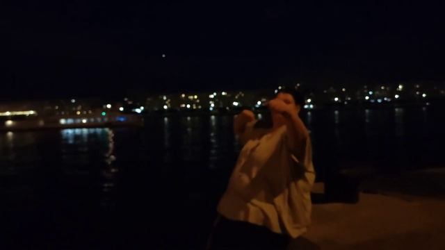 Ночная прогулка по Смольной набережной