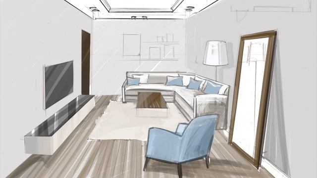 Рисуем интерьер в procreate смотреть онлайн