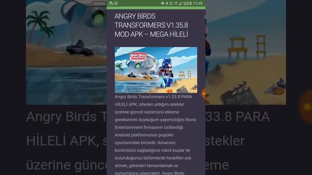 Virüs bulaşmadan angrybirds transformers indiriyoruz смотреть онлайн