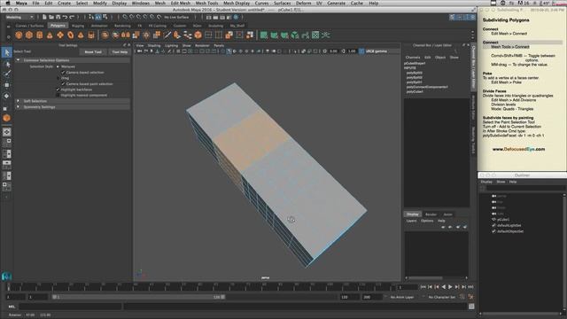 Subdividing polygons in Maya part 1/5 смотреть онлайн