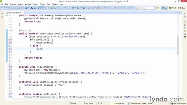 03 01 permission (Connecting Android Apps to RESTful Web Services) смотреть онлайн