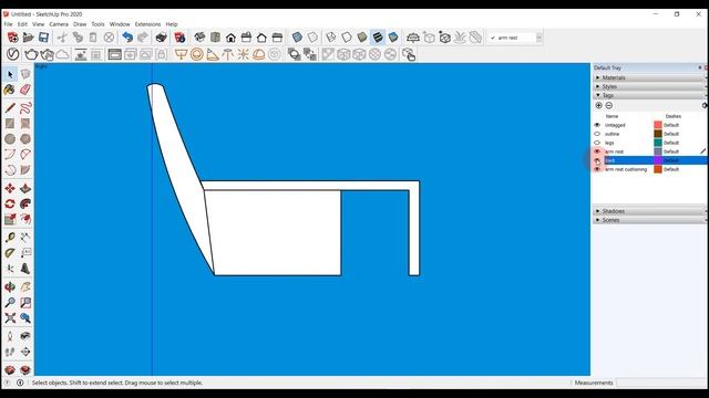 3D Modelling A Chair In Sketchup2020 смотреть онлайн