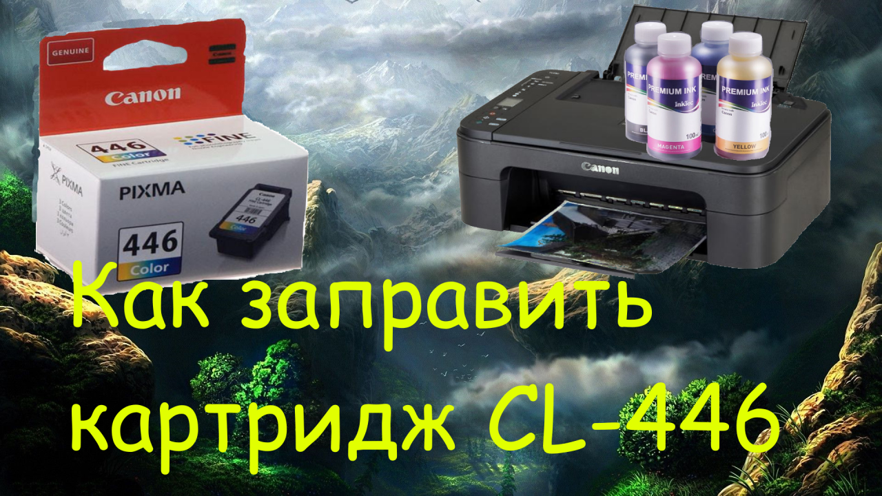 Как заправить картридж CL-446. смотреть онлайн
