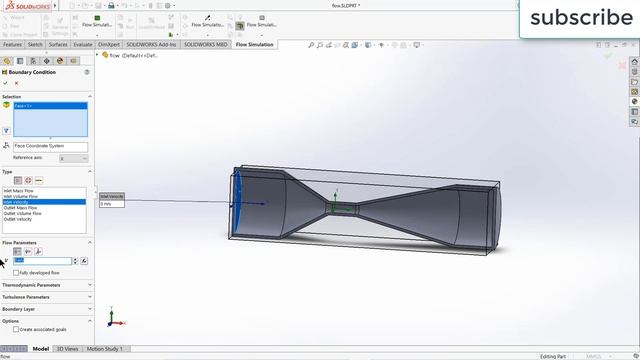 Venturimeter Flow Simulation in Solidworks for beginners смотреть онлайн