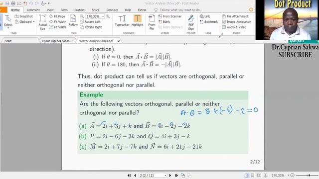 Vector Analysis- Dot Product (Scalar Product) of Vectors смотреть онлайн