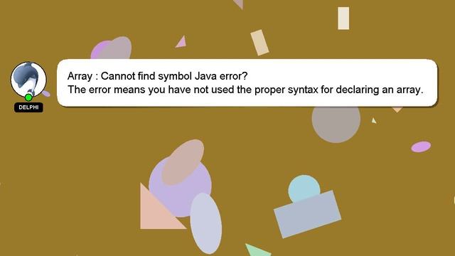 Array : Cannot find symbol Java error? смотреть онлайн