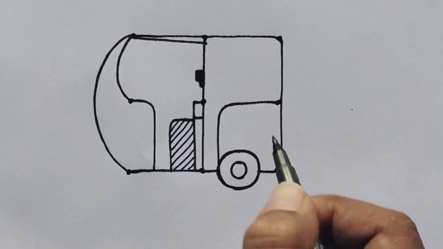 Auto Rickshaw रिक्षा Drawing चित्र From 9 Dots डॉट्स से आसानीसे बनाना सिंखे | Dots Drawing смотреть онлайн