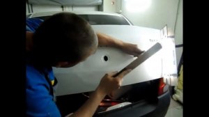 Renault Logan выправление вмятины