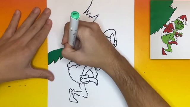 Speed Drawing the Grinch | Learn How to Draw Hub смотреть онлайн