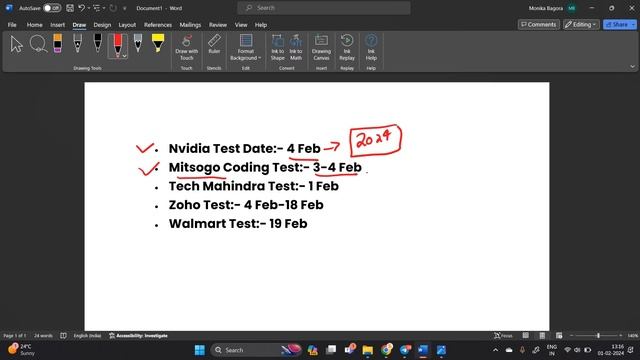 Upcoming Test Updates Series | 2019-2024 BATCH | Feb Phase Exam |TechM, Nvidia, Zoho, Walmart PART- смотреть онлайн