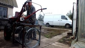 Картофелекопалка барабанного типа для мотоблока, часть 1.