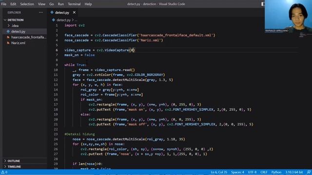 Mask detection python with libary opencv смотреть онлайн