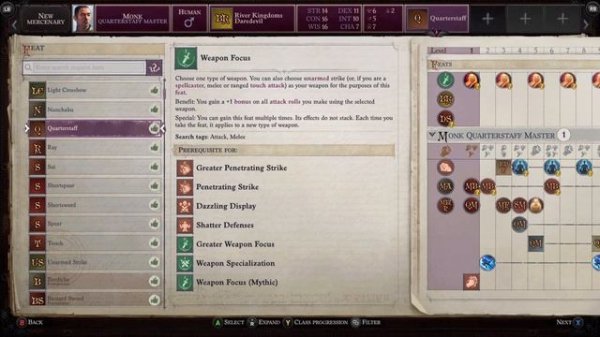 Pathfinder Wrath of the Righteous Monk Quarterstaff Master Build (Beginner's Guide) Console