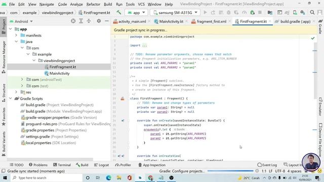 How to use ViewBinding - Android Studio Tutorial (Kotlin) смотреть онлайн
