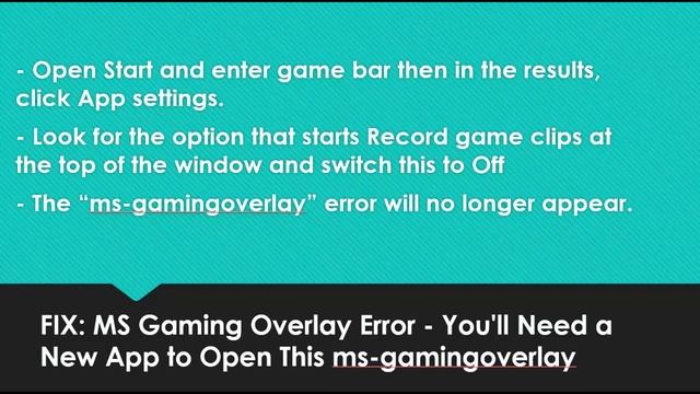 FIX: You'll Need a New App to Open This ms-gamingoverlay - MS Gaming Overlay Error смотреть онлайн