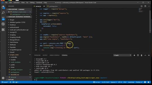 Node.js Web Scraper - MongoDB News Article App смотреть онлайн