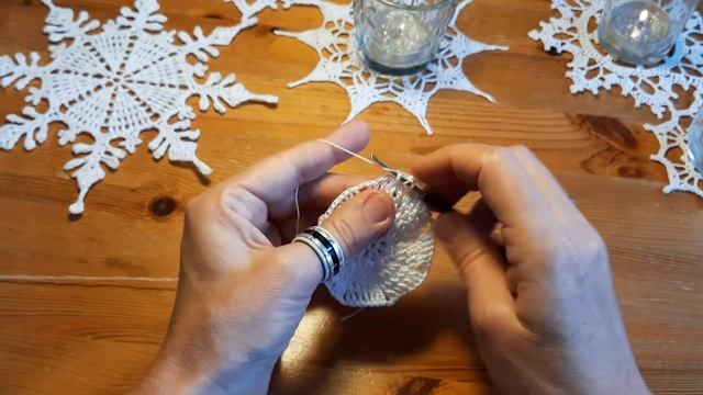 Снежинка крючком. Schneeflocke häkeln.Crochet snowflake. Szydełkowy płatek śniegu. смотреть онлайн
