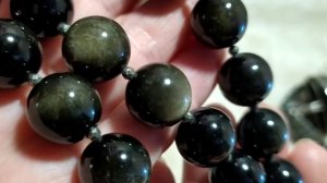 Украшения из натуральных камней. Камень обсидиан. Немного красоты.