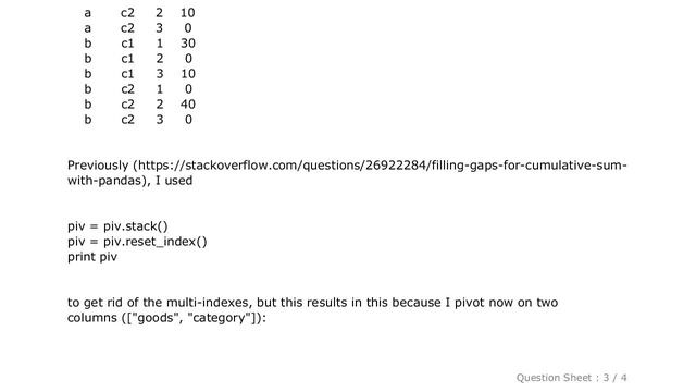 Pandas : Flatten DataFrame with multi-index columns смотреть онлайн