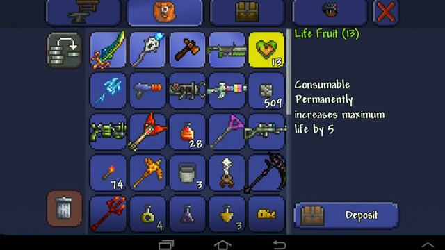 How to re-use/duplicate life fruits [terraria 1.2] смотреть онлайн