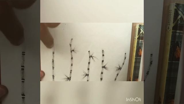 Как красиво нарисовать бамбук чёрной гелиевой ручкой смотреть онлайн