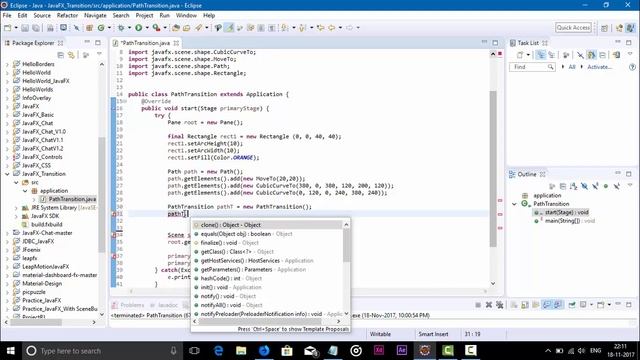 JavaFx Animation Turorial #1 Path Transition смотреть онлайн