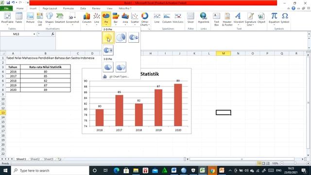 Cara membuat Diagram Batang, Diagram Lingkaran, dan Diagram Garis смотреть онлайн