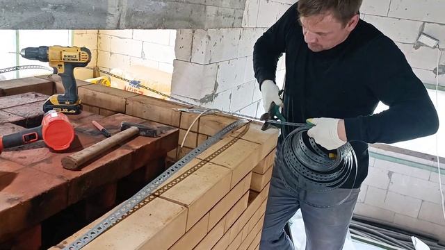 Защита кирпичной печи от трещин при перетопах. Улучшенный способ армирования с помощью термо фена. смотреть онлайн