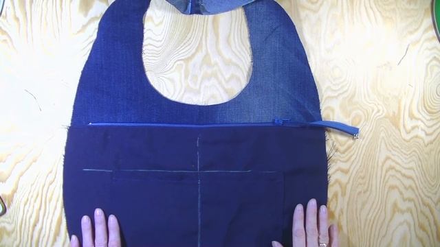 DIY Отходы в доходы! Сумка-капля с цельнокройными ручками или снова утилизация обрезков. смотреть онлайн