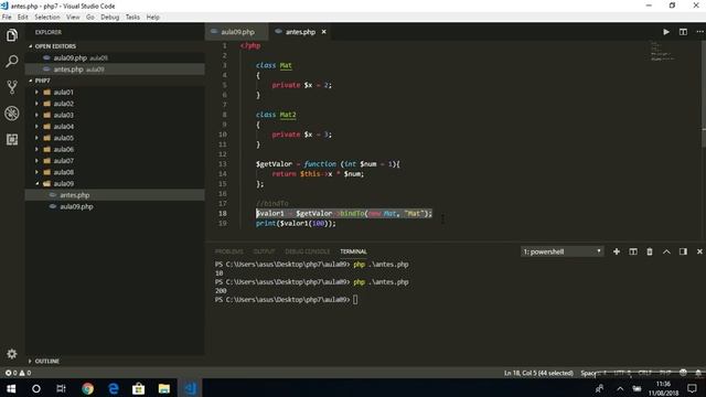 Aula 09 - Curso de PHP 7 - Closure Call смотреть онлайн