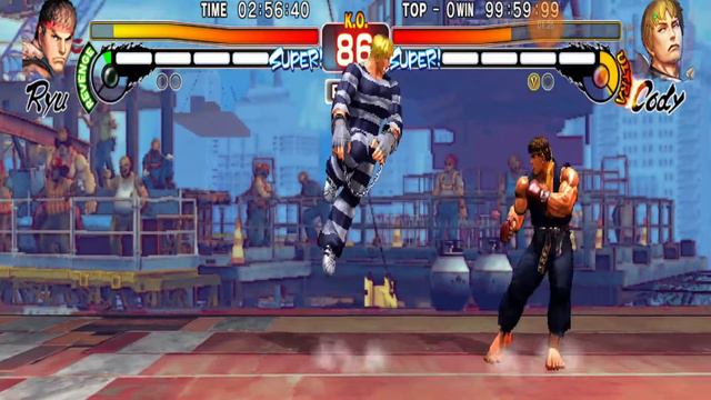 Street Fighter IV Champion Edition: Ryu Vs. Cody | HD | 60 FPS | Crazy Gameplays!! смотреть онлайн