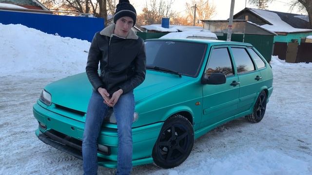 2114 в МАТОВОМ ХРОМЕ ! Как клеили винил смотреть онлайн