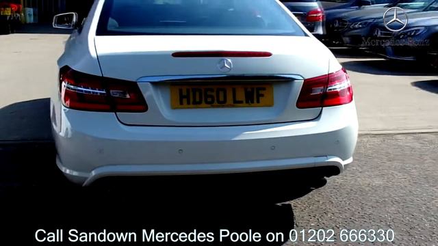 2010 Mercedes Benz E Class Coupe Sport 3l Calcite White HD60LWF for sale at Sandown Mercedes Poole смотреть онлайн