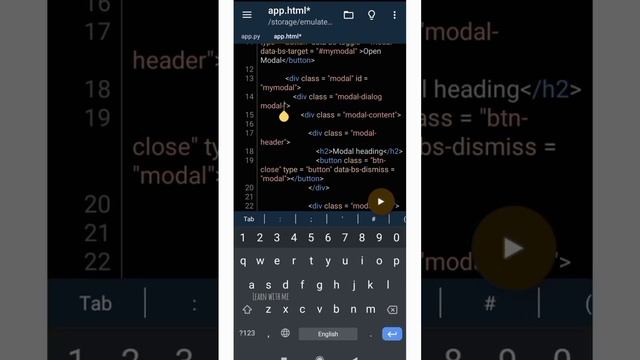 Bootstrap5 Centered Modal using Flask #flask #python #pydroid3 #html #css #js#bootstrap #bootstrap5 смотреть онлайн