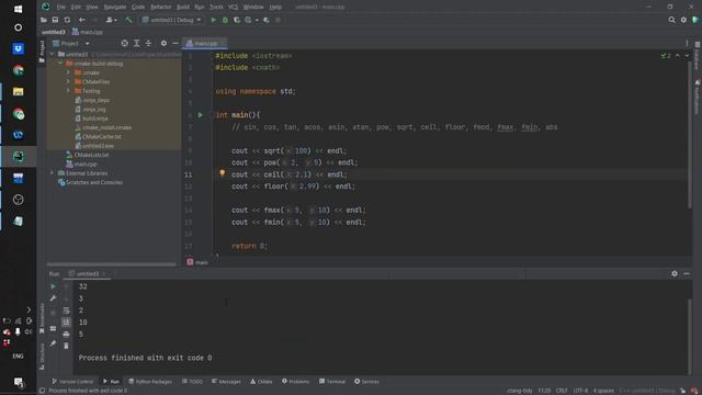 14. Использование библиотеки cmath смотреть онлайн