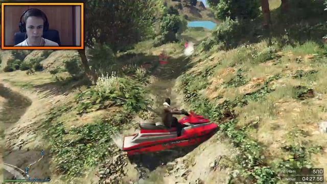 НА ВОДНОМ БАЙКЕ ПО ТРАВЕ И В ГОРУ!!? ЧТО?? - GTA ONLINE смотреть онлайн