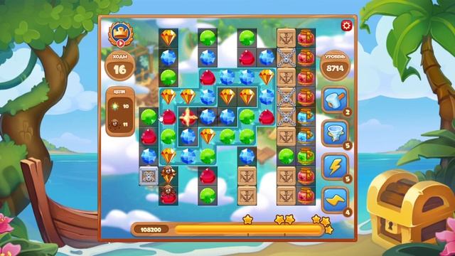 Как пройти уровень 8714 игры Сокровища Пиратов смотреть онлайн
